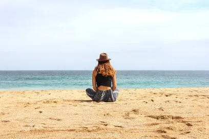 woman at the beach